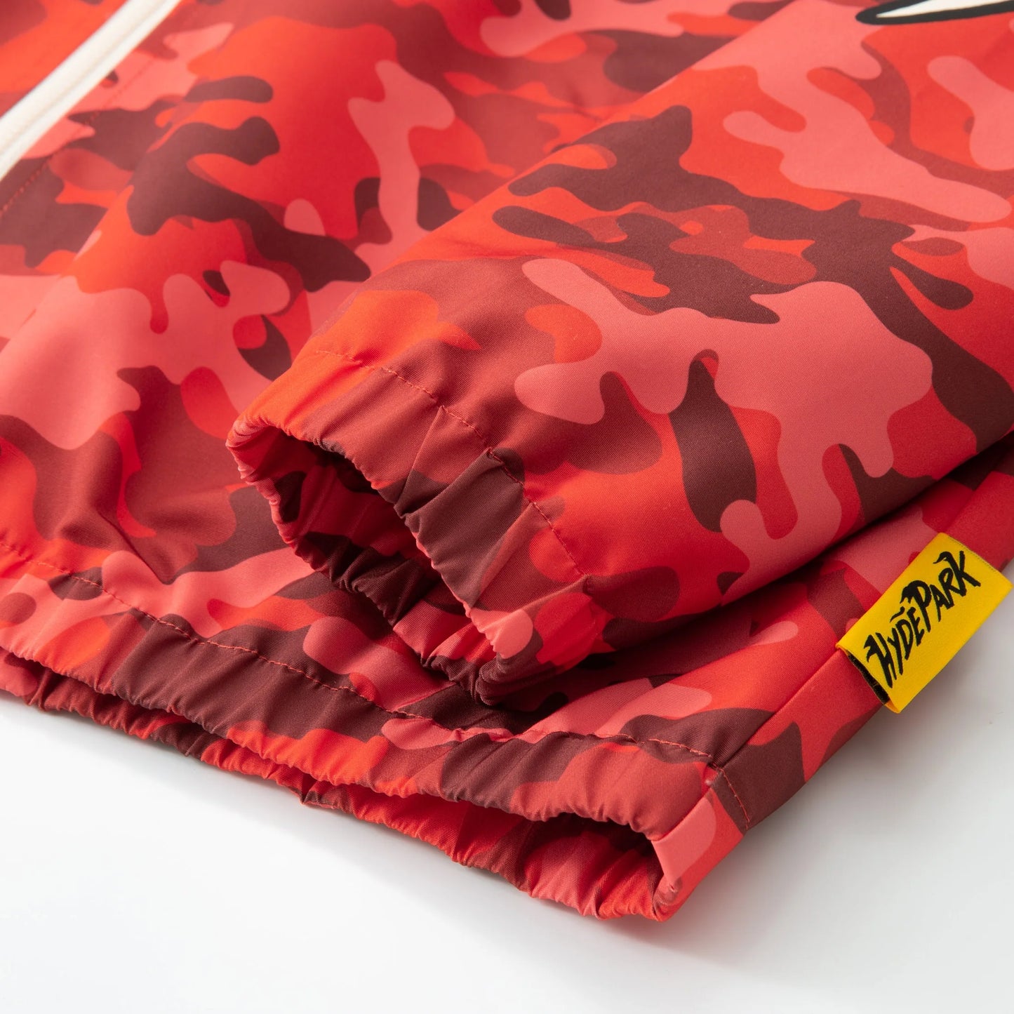 LIGHTNING CAMO HOODED TRACK JACKET - RED