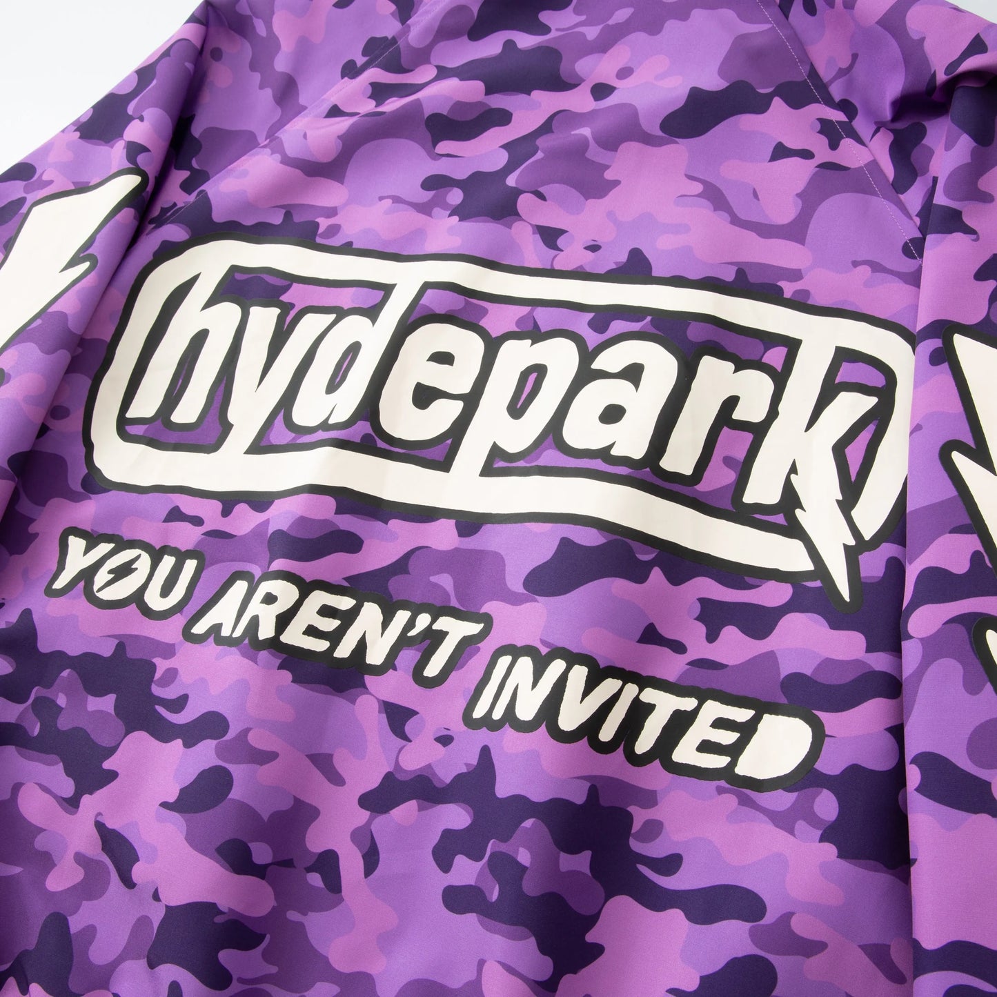 LIGHTNING CAMO HOODED TRACK JACKET - PURPLE