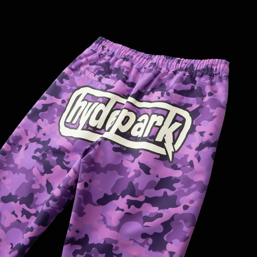 LIGHTNING CAMO TRACK PANT - RED/PURPLE