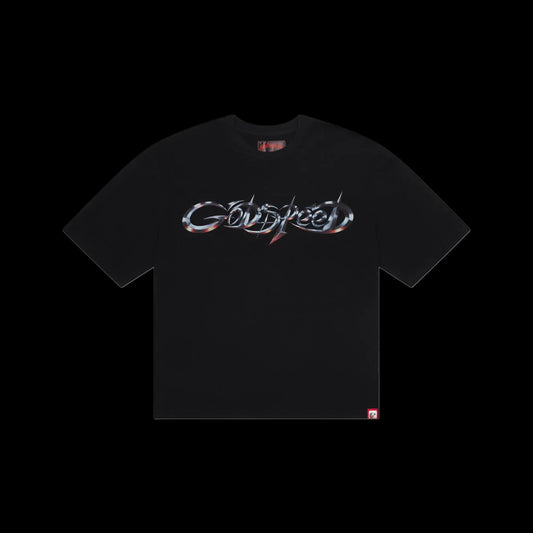 Mens New Age Logo Crew Neck T-Shirt Black Wash