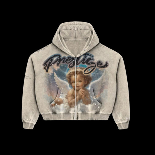 Cream Prestige Angel Hoodie Blue