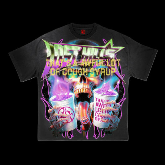 LOST HILLS X AWFUL LOT OF COUGH SYRUP TEE